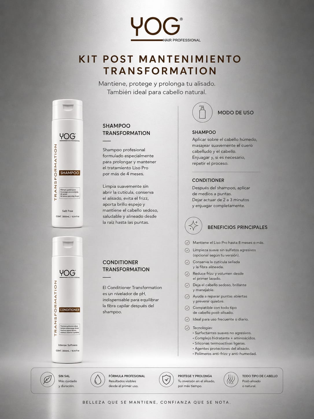 TRANSFORMATION POST-SMOOTHING 300ML MAINTENANCE KIT